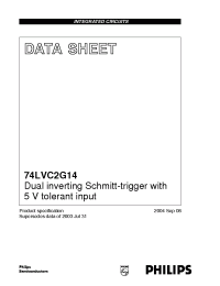 Datasheet 74LVC2G14GV manufacturer Philips