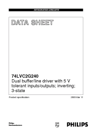 Datasheet 74LVC2G240 manufacturer Philips