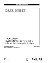 Datasheet 74LVC2G241DP manufacturer Philips