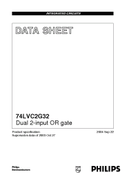 Datasheet 74LVC2G32 manufacturer Philips