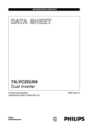 Datasheet 74LVC2GU04GV manufacturer Philips