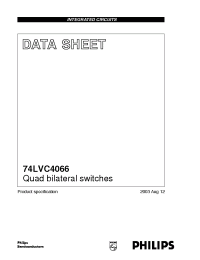 Datasheet 74LVC4066BQ manufacturer Philips