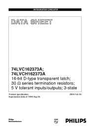 Datasheet 74LVCH162373A manufacturer Philips