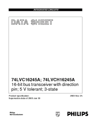 Datasheet 74LVCH16245A manufacturer Philips