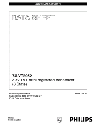 Datasheet 74LVT2952DB manufacturer Philips
