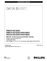 Datasheet 80C31X2 manufacturer Philips