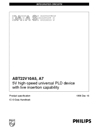 Datasheet ABT22V10A7 manufacturer Philips
