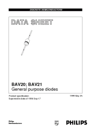 Datasheet BAV20 manufacturer Philips