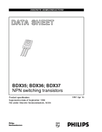 Datasheet BDX37/B manufacturer Philips