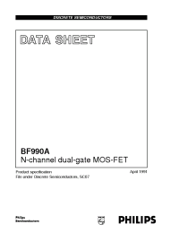 Datasheet BF990A manufacturer Philips