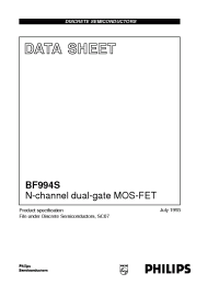 Datasheet BF994 manufacturer Philips