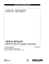 Datasheet BFG10/T1 manufacturer Philips