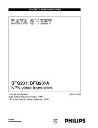 Datasheet BFQ231A manufacturer Philips