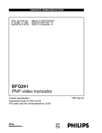 Datasheet BFQ241 manufacturer Philips