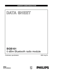 Datasheet BGB101 manufacturer Philips