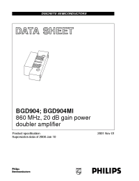 Datasheet BGD904/07 manufacturer Philips