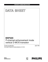 Datasheet BSP220 manufacturer Philips