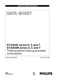 Datasheet BTA204M-600F manufacturer Philips
