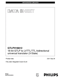 Datasheet GTLPH16612DGG manufacturer Philips