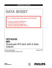 Datasheet HEF4043BF manufacturer Philips