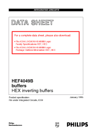 Datasheet HEF4049 manufacturer Philips