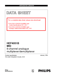 Datasheet HEF4051BF manufacturer Philips