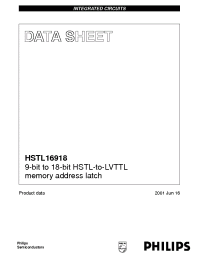 Datasheet HSTL16918 manufacturer Philips
