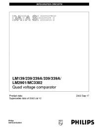 Datasheet LM139/BCA manufacturer Philips