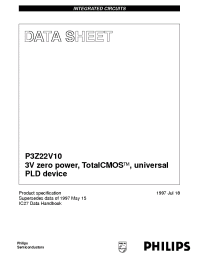 Datasheet P3Z22V10-BDH manufacturer Philips