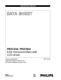 Datasheet P83C434 manufacturer Philips