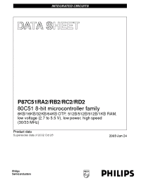 Datasheet P87C51RA2BA manufacturer Philips