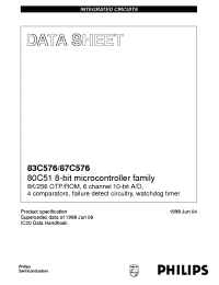 Datasheet P87C576EHAA manufacturer Philips