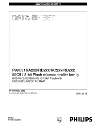Datasheet P89C51RC2FBD/01 manufacturer Philips