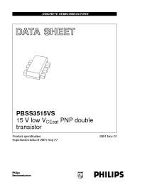 Datasheet PBSS3515VS manufacturer Philips