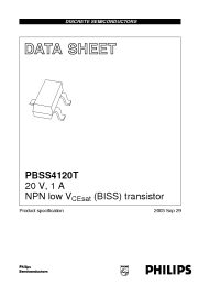 Datasheet PBSS4120T manufacturer Philips