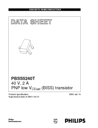Datasheet PBSS5240T manufacturer Philips