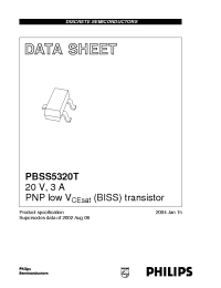 Datasheet PBSS5320T manufacturer Philips