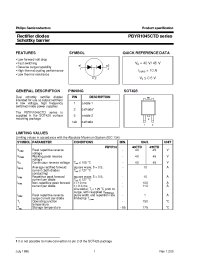 Datasheet PBYR1040CTD manufacturer Philips