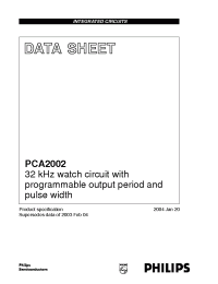 Datasheet PCA2002 manufacturer Philips