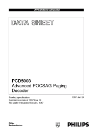 Datasheet PCD5003 manufacturer Philips