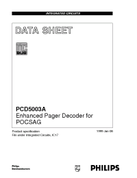 Datasheet PCD5003AH manufacturer Philips