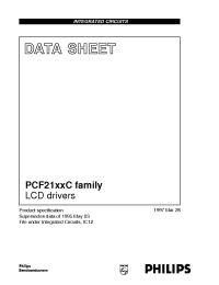 Datasheet PCF21XXCFamily manufacturer Philips