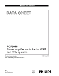 Datasheet PCF5078T/F1 manufacturer Philips