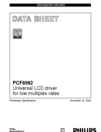 Datasheet PCF8562 manufacturer Philips