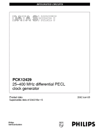 Datasheet PCK12429A manufacturer Philips