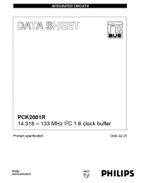 Datasheet PCK2001RDB manufacturer Philips