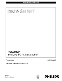 Datasheet PCK2002P manufacturer Philips
