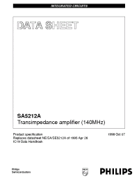 Datasheet SA5212A manufacturer Philips