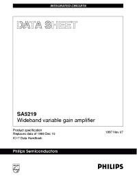 Datasheet SA5219N manufacturer Philips