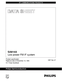 Datasheet SA614AD manufacturer Philips